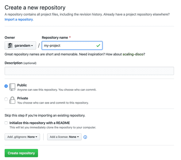 Create a new Repository